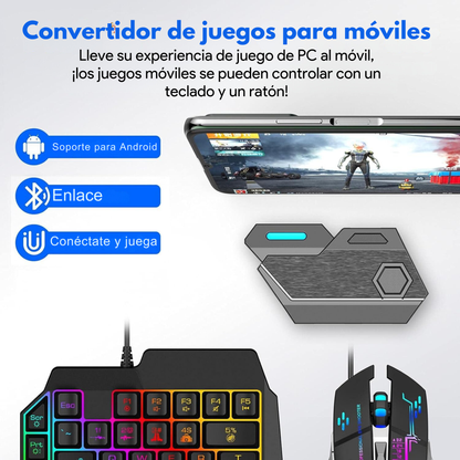 Set 4 en 1 Teclado Gamer