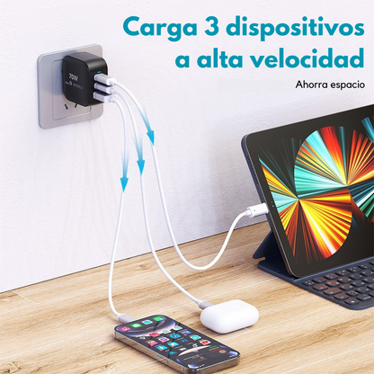 Adaptador de Corriente 70W Carga Rápida