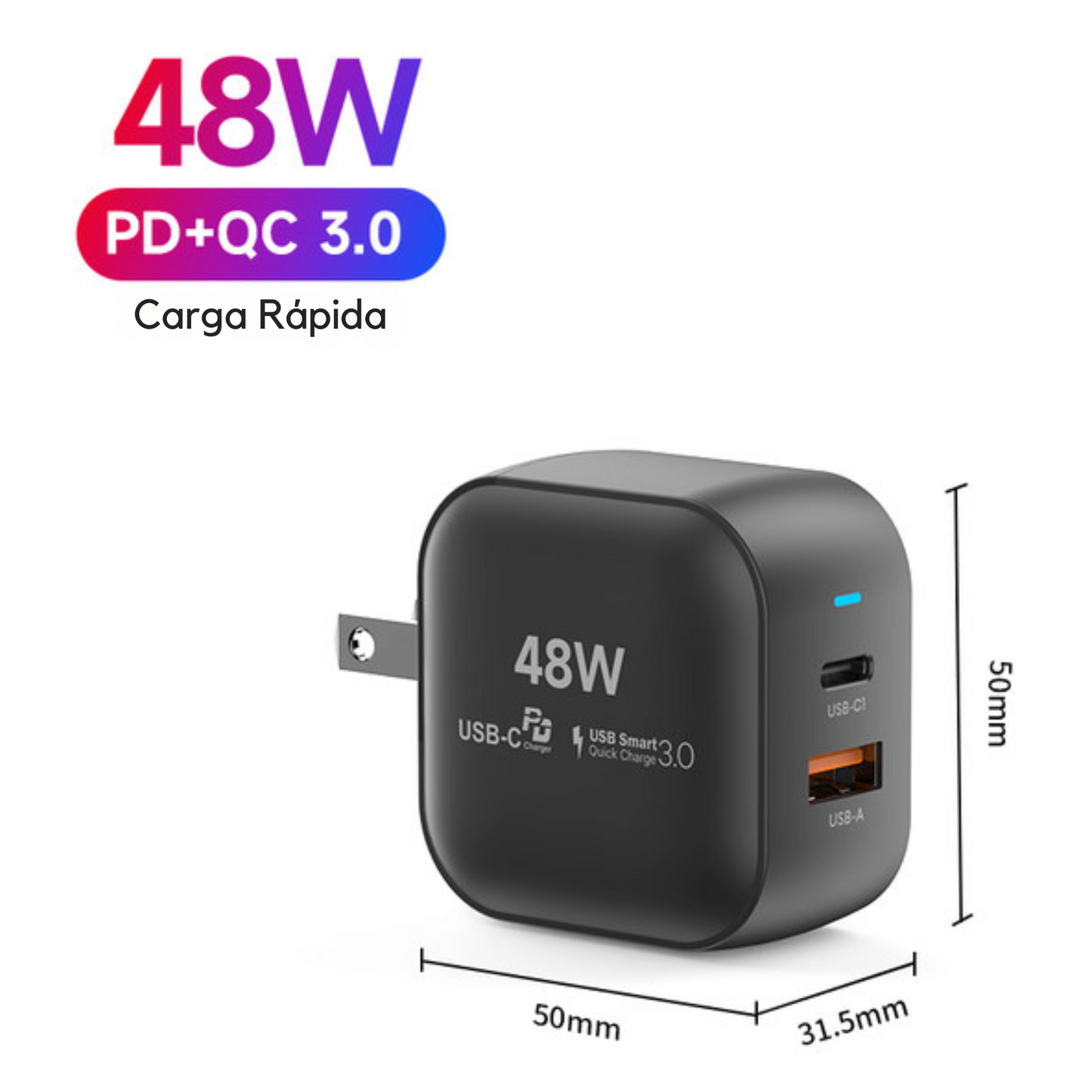 Adaptador de Corriente 48W Carga Rápida