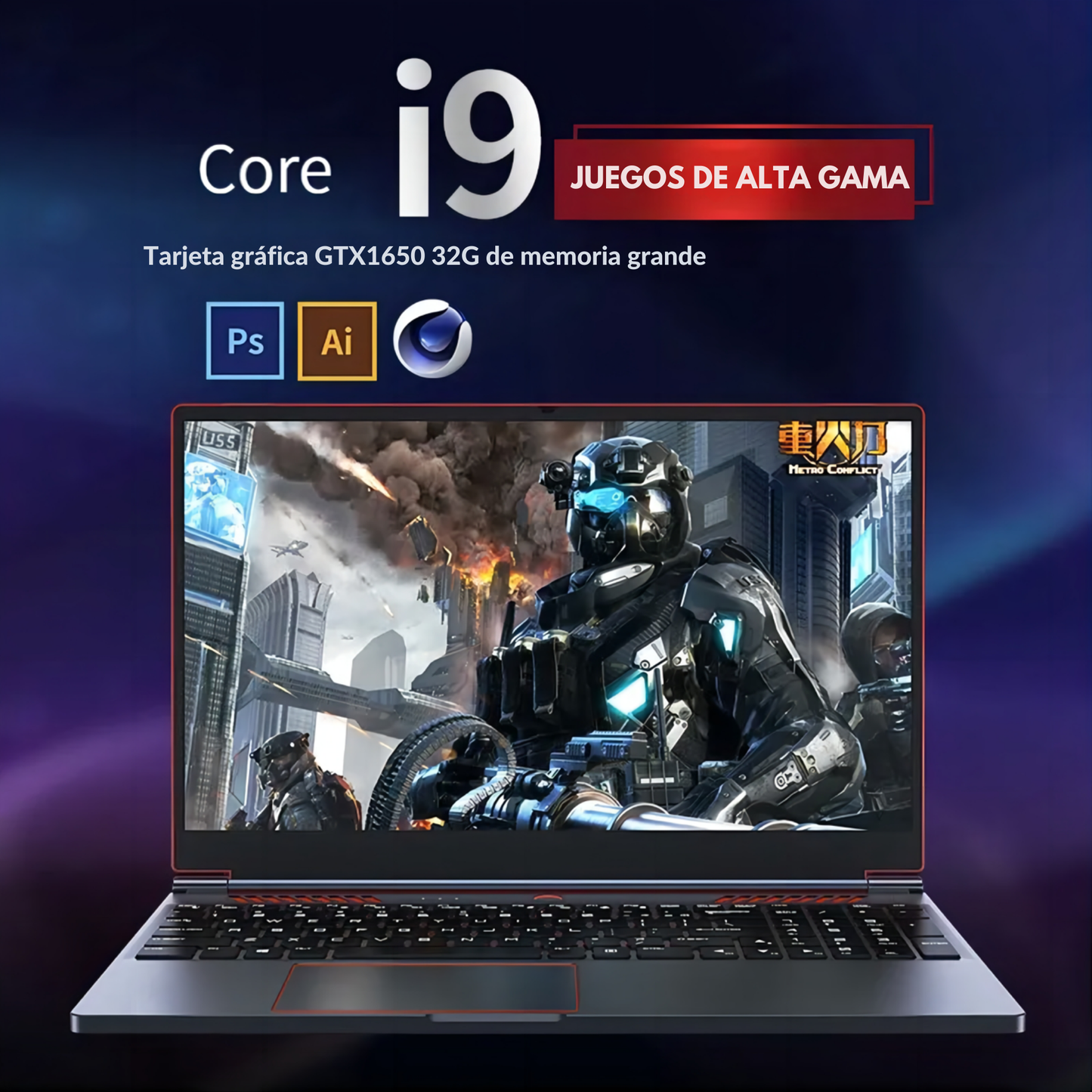 Laptop Gamer 16" 32GB Core i9