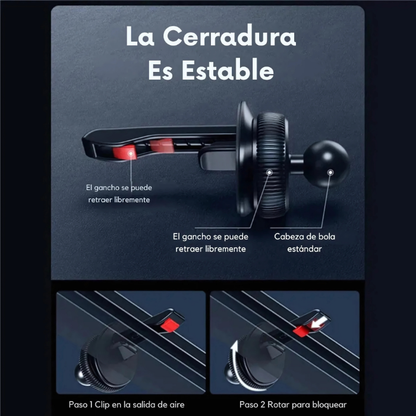 Soporte Magnético 15W Con Carga Inalámbrica Para Auto