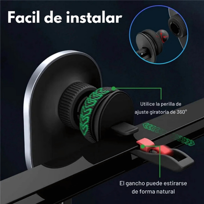 Soporte Magnético 15W Con Carga Inalámbrica Para Auto