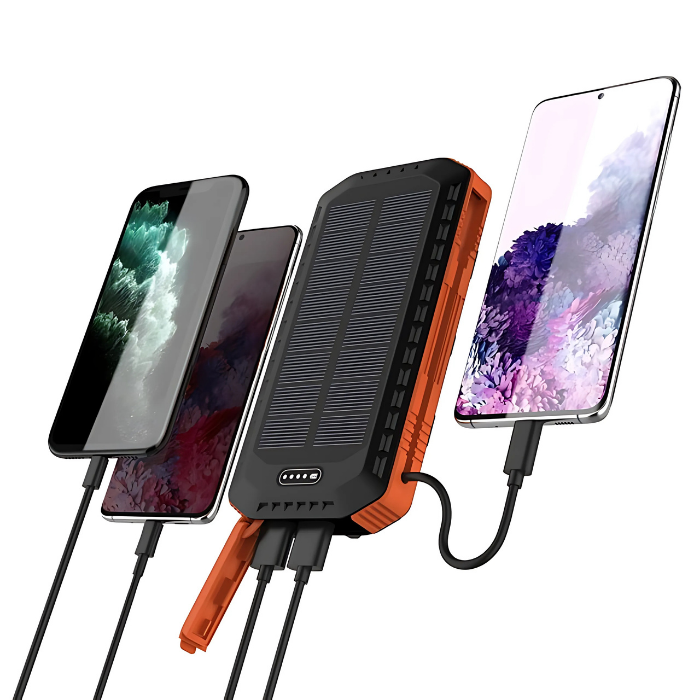 Power Bank Solar 20,000mAh Portátil Uso Rudo