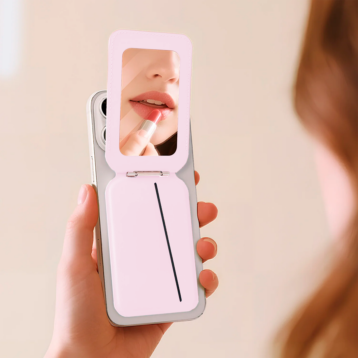 Wallet Magnética con Espejo para iPhone