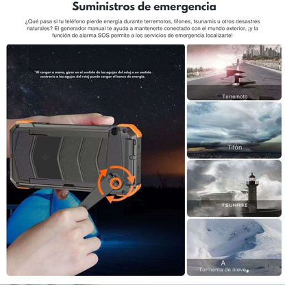 Power Bank Solar 20,000mAh Portátil Uso Rudo