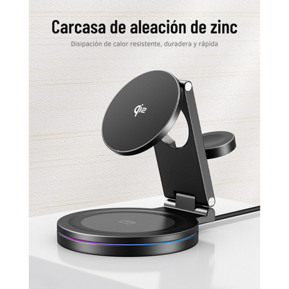Cargador 3 en 1 MagSpin 15W para iPhone