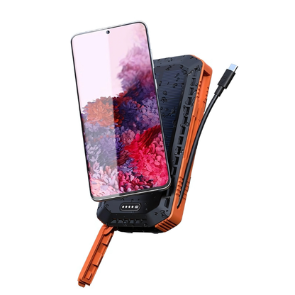 Power Bank Solar 20,000mAh Portátil Uso Rudo