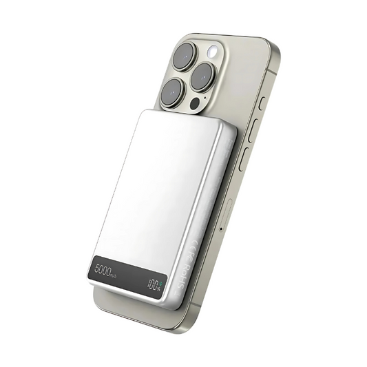 Power Bank Portátil 5,000mAh de Aluminio con Adherencia Magnética