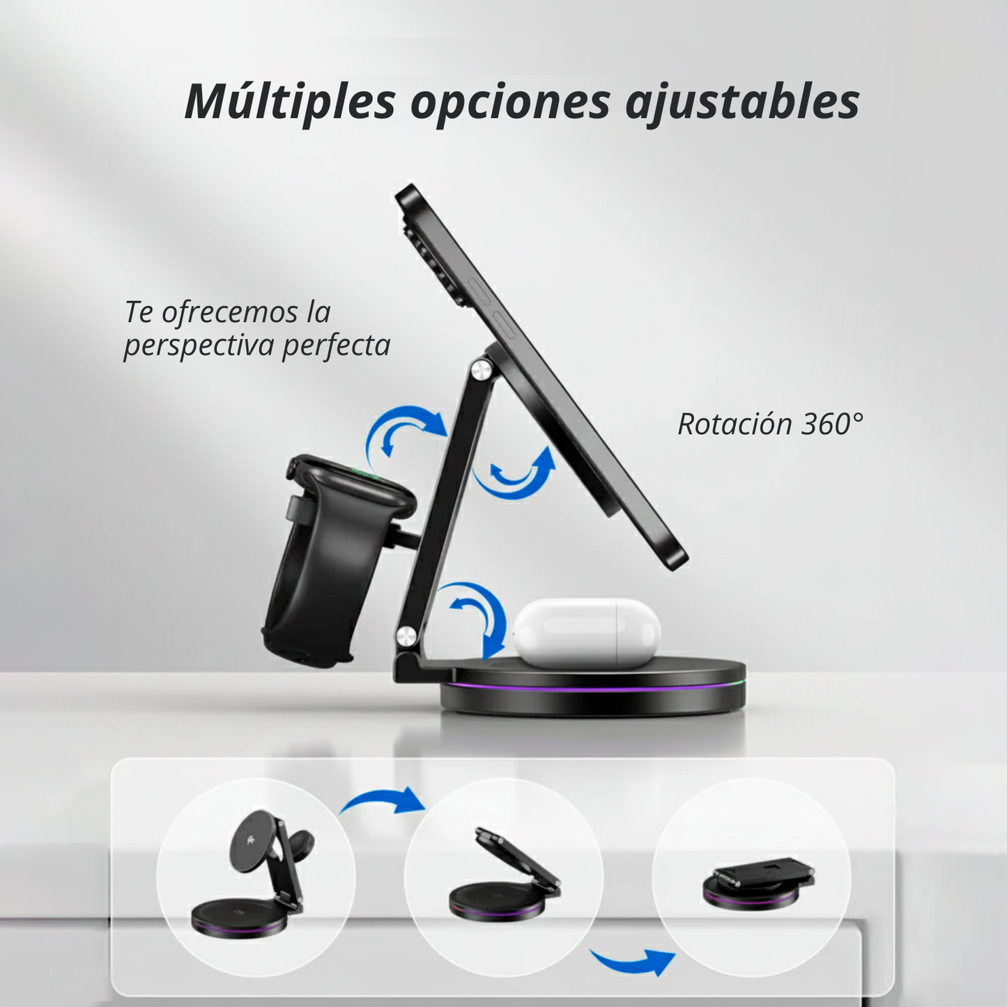 Pack MagSpin Carga Inalámbrica 3 en 1 + Protección Completa iPhone