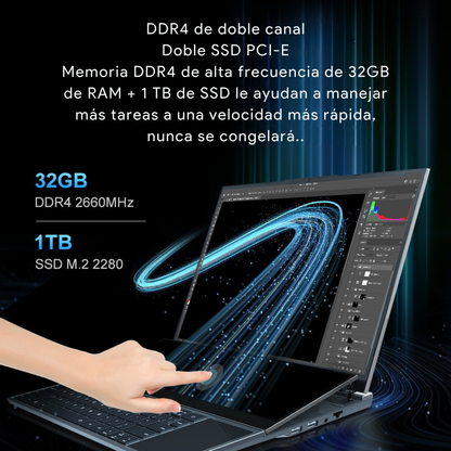 Laptop Pantalla Dual Touch 16" 32GB