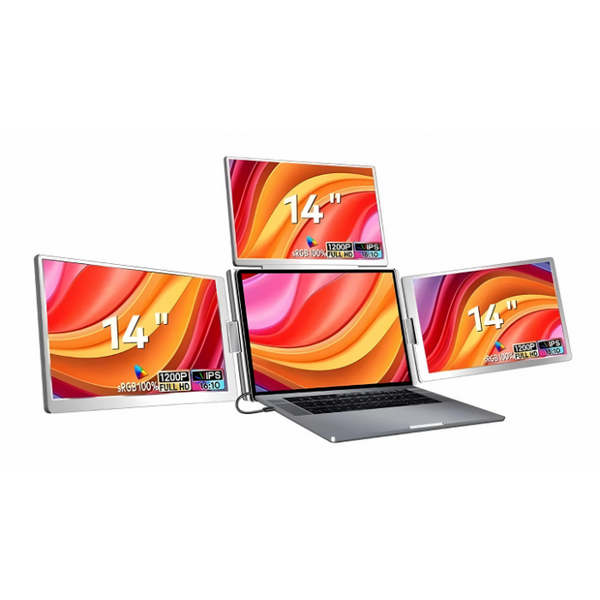 Triple Monitor Portátil Para Laptop 14