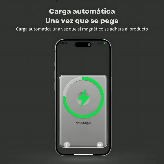 Power Bank Portátil 5,000mAh de Aluminio con Adherencia Magnética