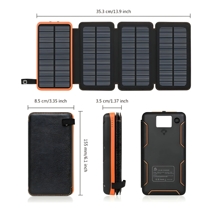 Power Bank Solar Nova Charger Plus 20,000mAh Con 4 Paneles