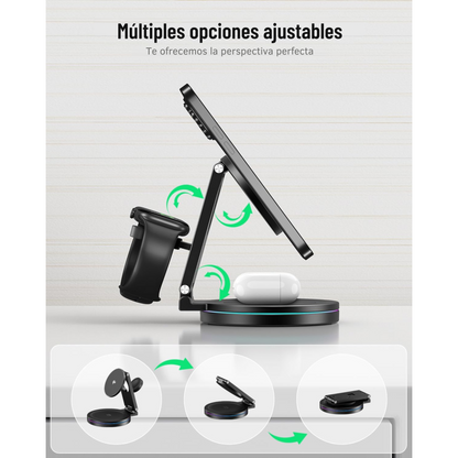 Cargador 3 en 1 MagSpin 15W para iPhone