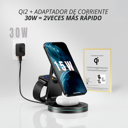 Pack MagSpin Carga Inalámbrica 3 en 1 + Protección Completa iPhone