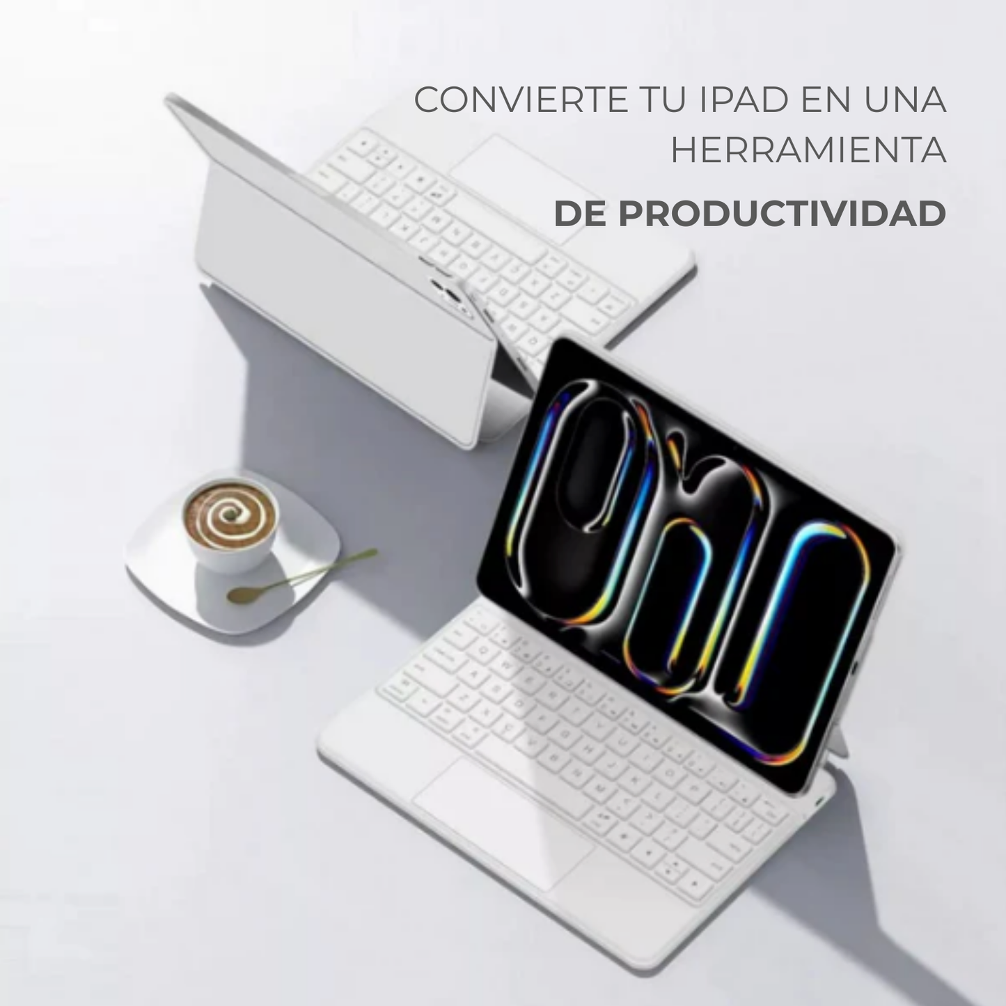 Teclado Magnético en Español (con Letra Ñ) para iPad con Touchpad