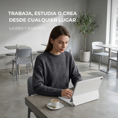 Teclado Magnético en Español (con Letra Ñ) para iPad con Touchpad