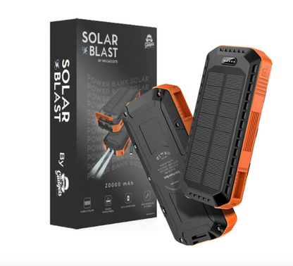 Power Bank Solar 20,000mAh Portátil Uso Rudo
