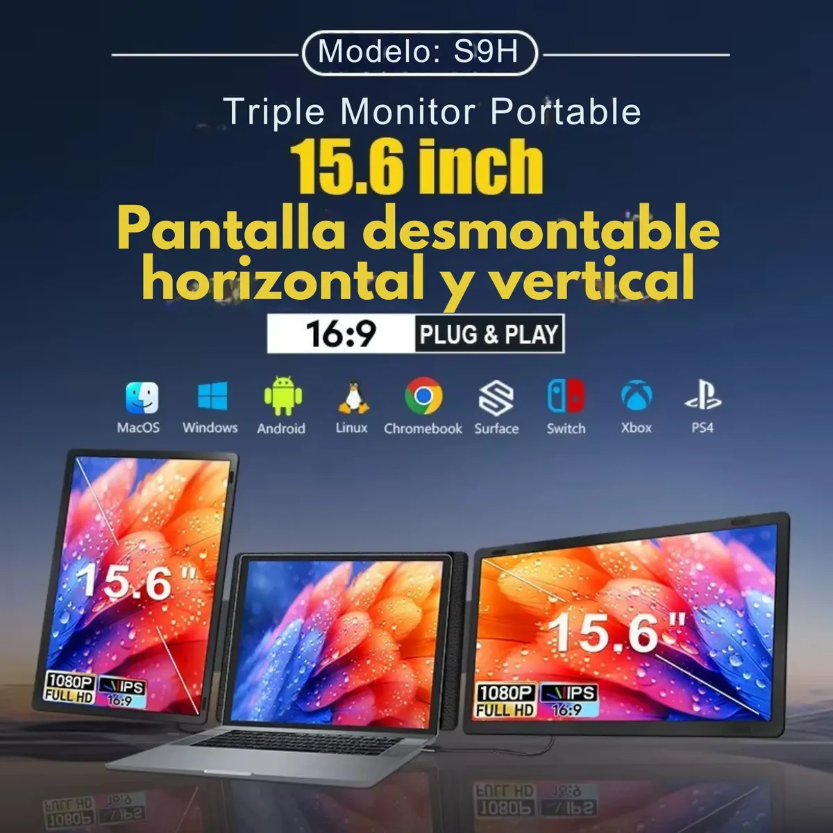 Doble Monitor S9H Desmontable