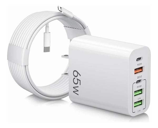 Adaptador 5 en 1 65W con Cable USB-C