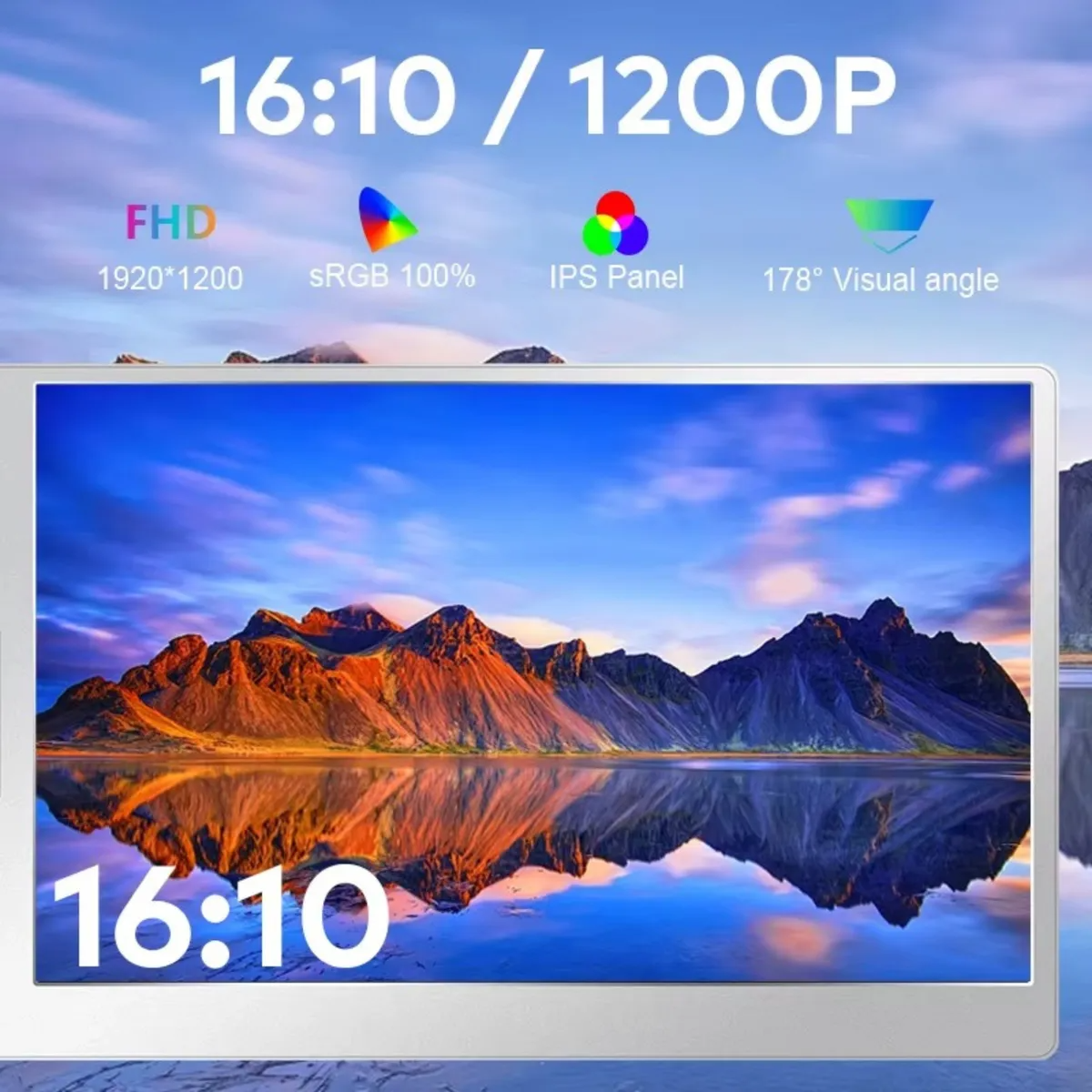 Doble Monitor Portátil 16" para Laptop