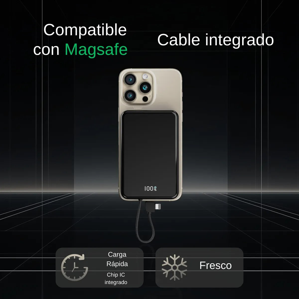 Power Bank Magnética 10,000mAh para iPhone