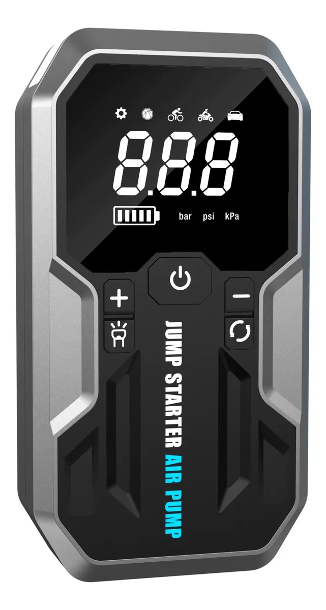 Batería De Emergencia Bomba De Aire Portátil 4 En 1 Jumper