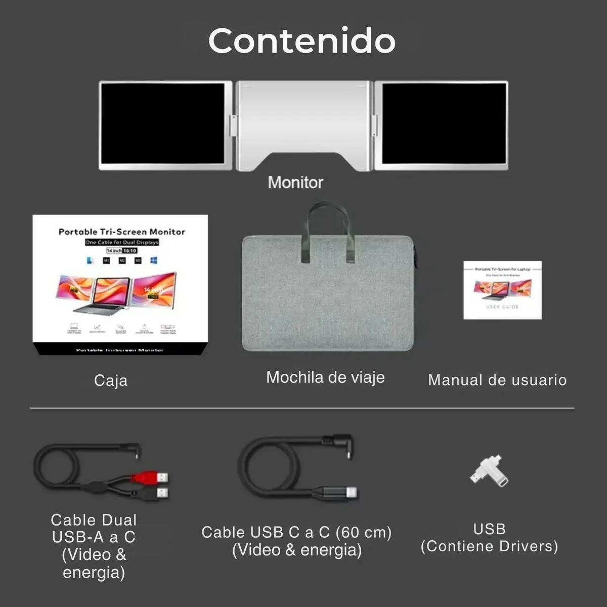 Doble Monitor 14" Extensor Dual S688