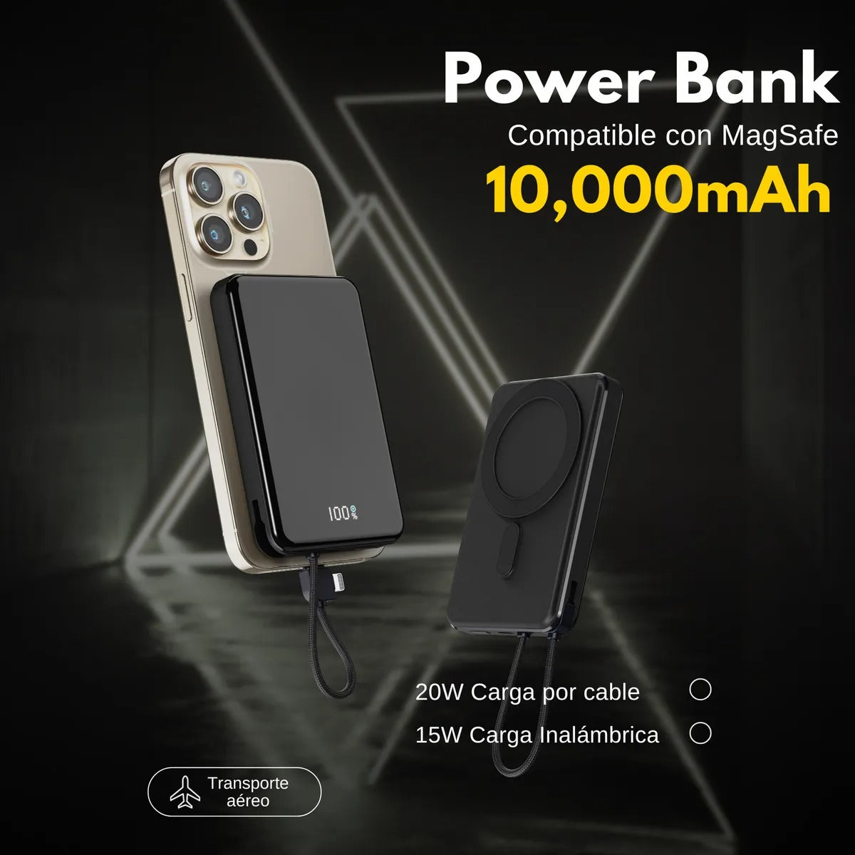 Power Bank Magnética 10,000mAh para iPhone