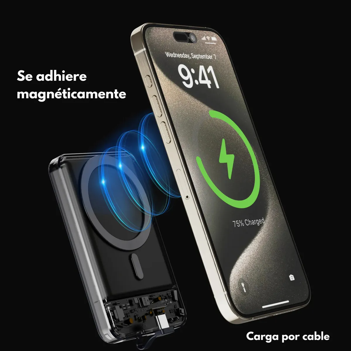 Power Bank 10,000mAh 45W Carga por Cable