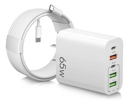Adaptador 5 en 1 65W con Cable USB-C