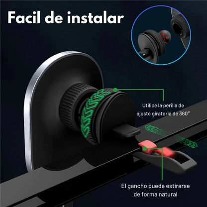 Soporte Magnético 15W Con Carga Inalámbrica Para Auto