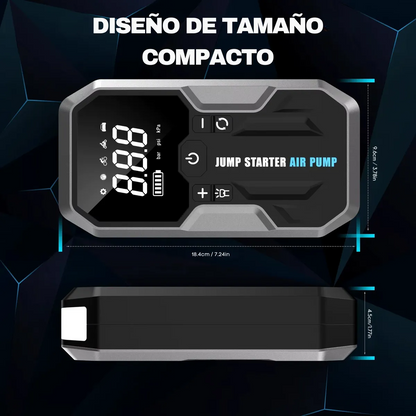 Batería De Emergencia Bomba De Aire Portátil 4 En 1 Jumper