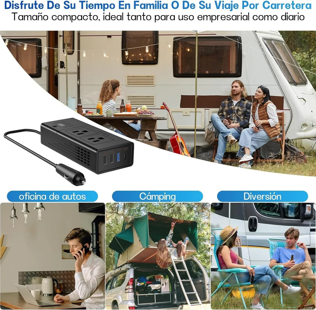 Enchufe Toma Corriente para Coche 200W