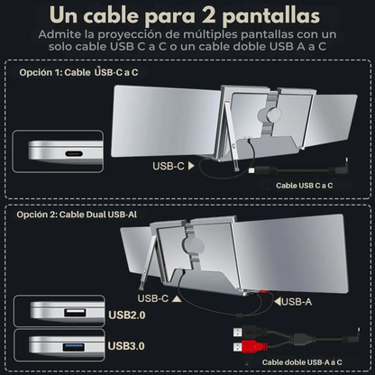 Doble Monitor 14" Extensor Dual S688