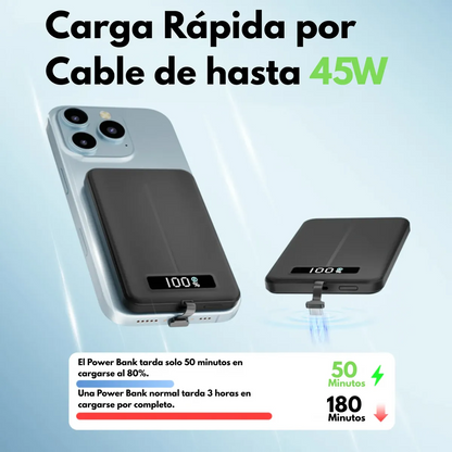 Power Bank 10,000mAh 45W Carga por Cable