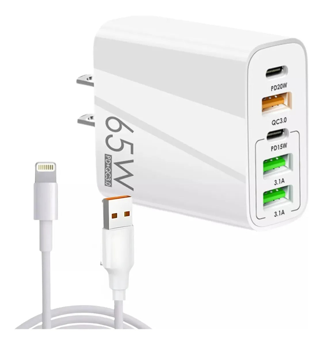 Adaptador 5 en 1 65W con Cable USB-C