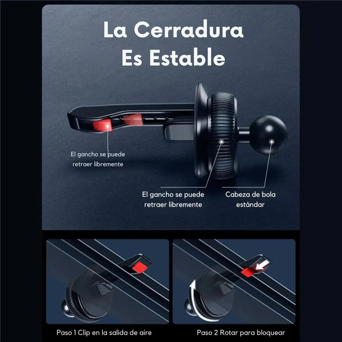Soporte Magnético 15W Con Carga Inalámbrica Para Auto