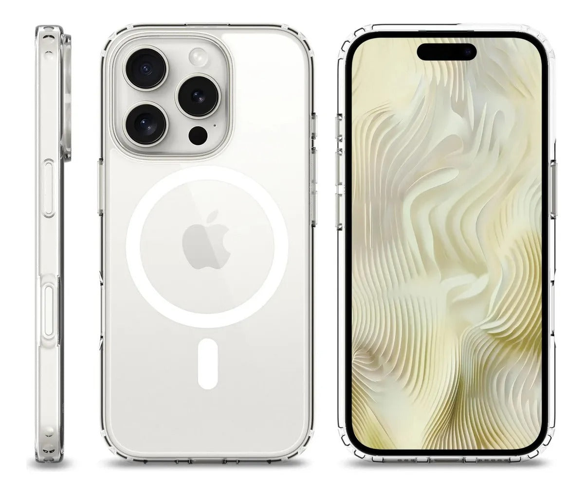 Kit Funda + Mica de Pantalla + Aros de Cámara para iPhone