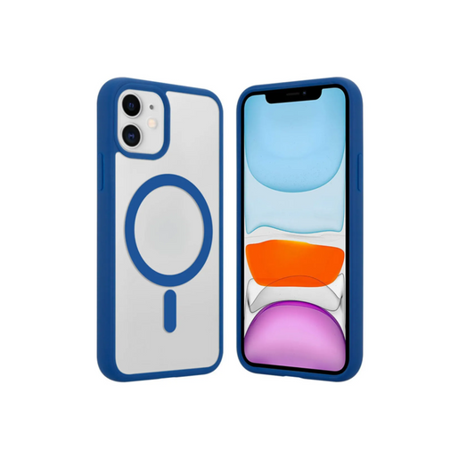 Funda Case Transparente Clear De Colores Para iPhone Magsafe
