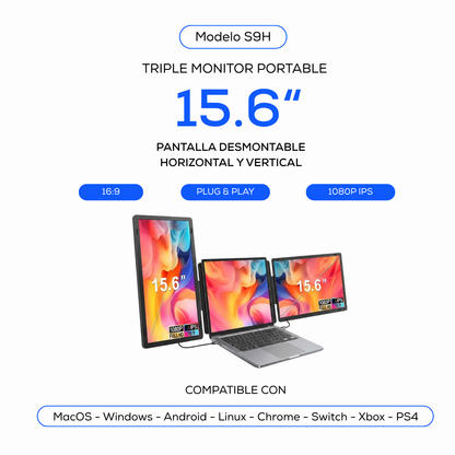 Doble Monitor S9H Desmontable 15.6