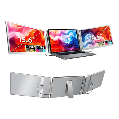 Doble Monitor 15.6" Giratorio 360°