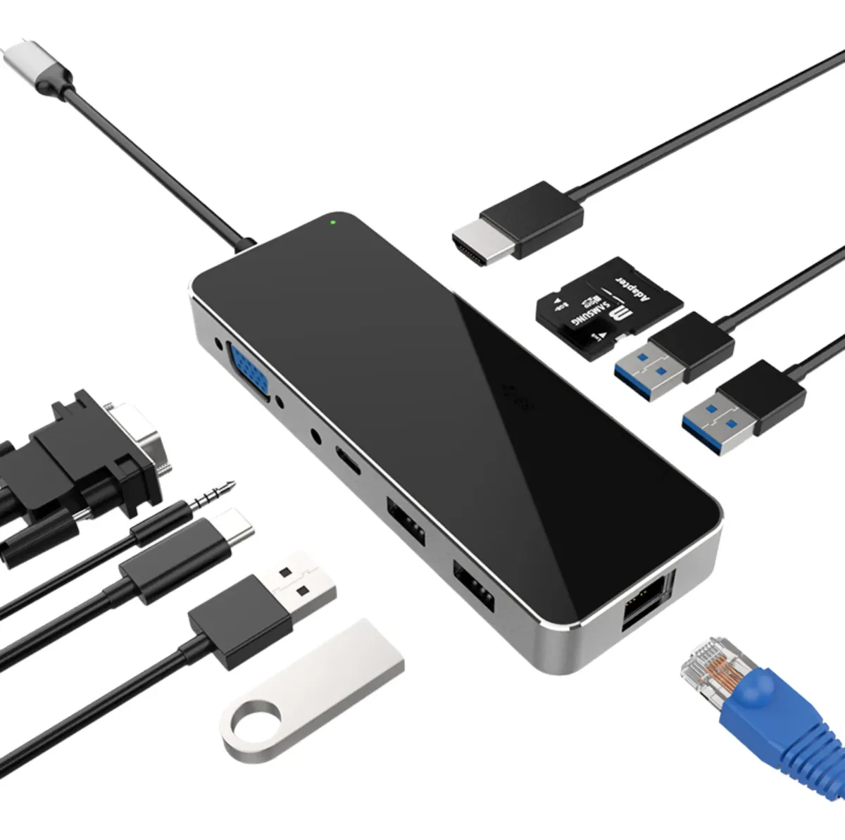HUB 10 en 1 USB-C Metálico