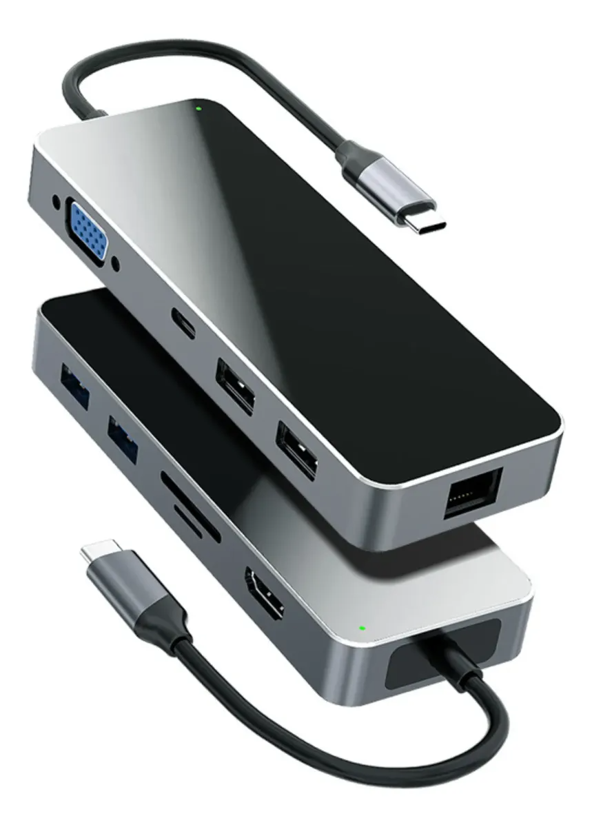 HUB 10 en 1 USB-C Metálico