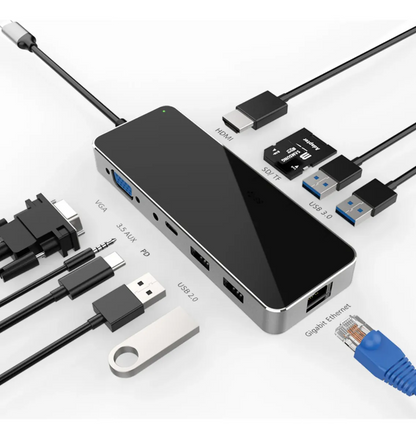 HUB 10 en 1 USB-C Metálico