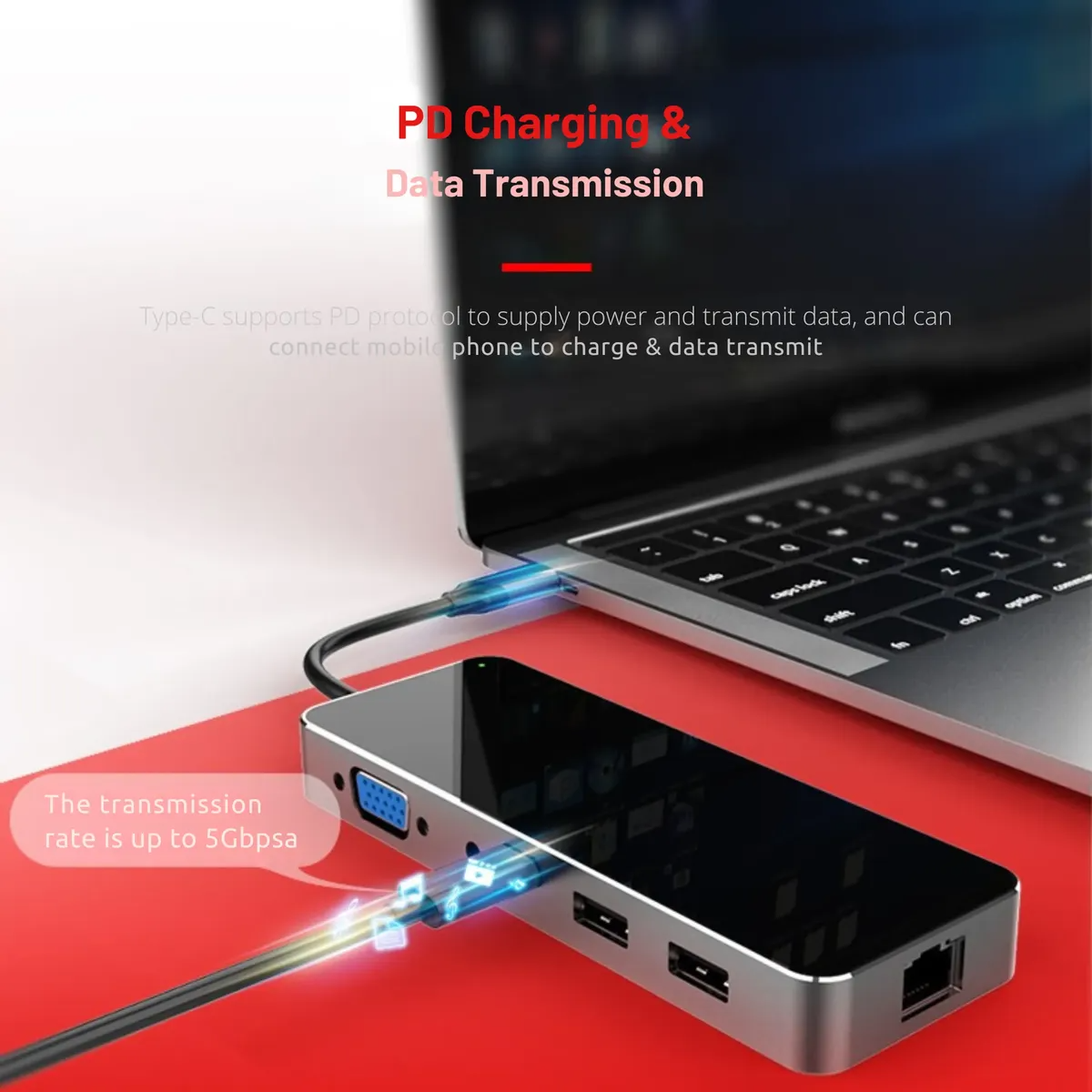 HUB 10 en 1 USB-C Metálico