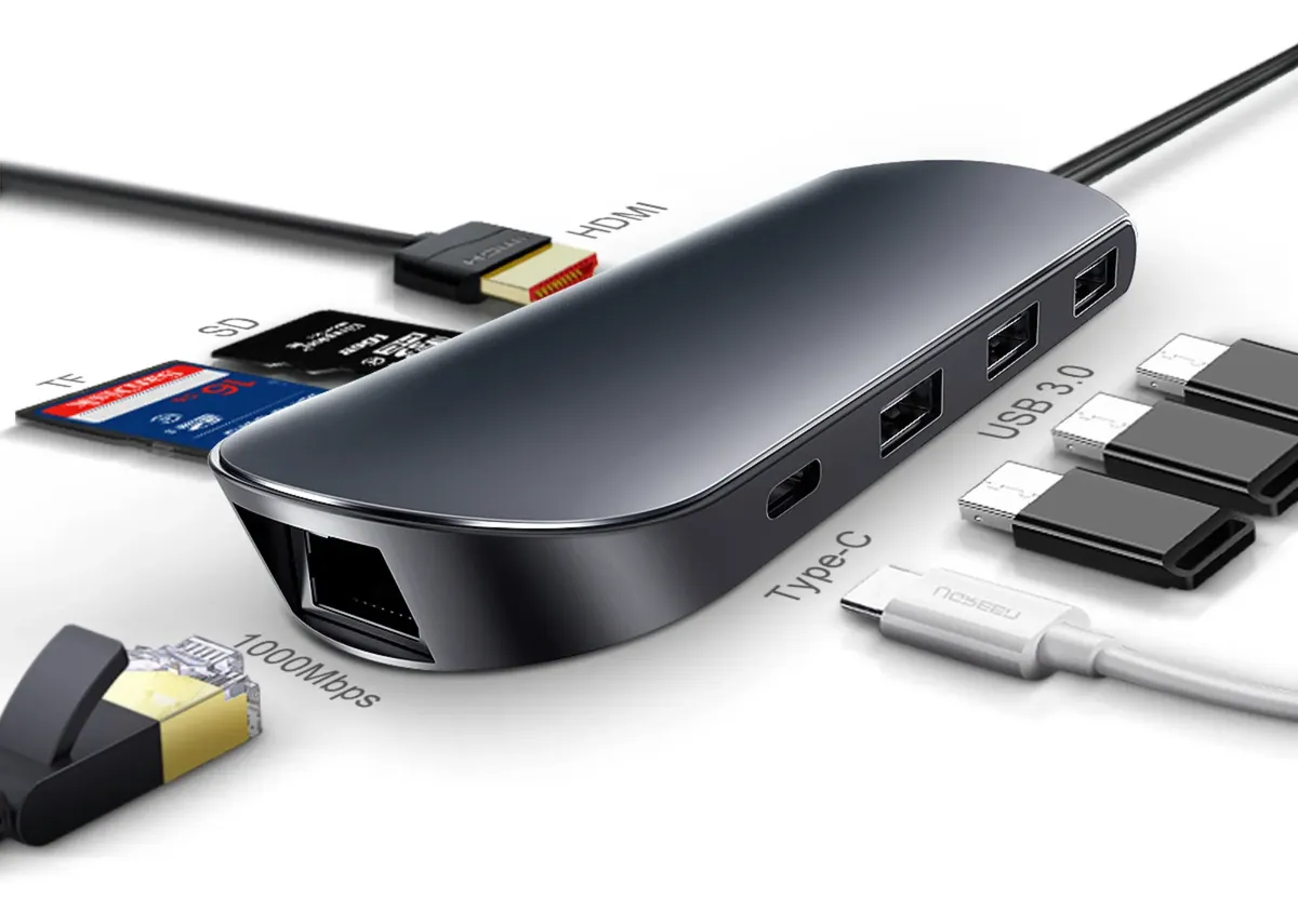 Adaptador de HUB 8 en 1 USB-C