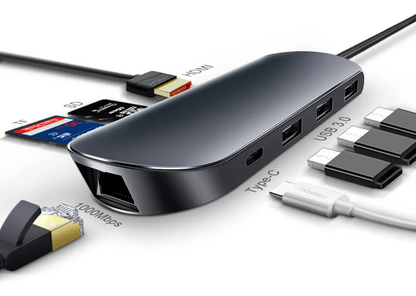 Adaptador de HUB 8 en 1 USB-C