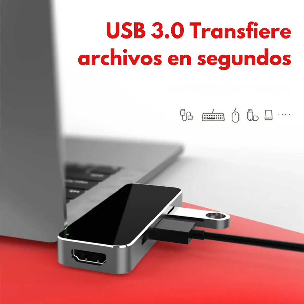 HUB 6 en 1 USB-C Metálico