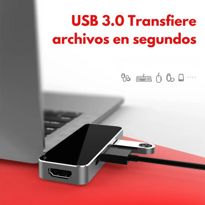 HUB 6 en 1 USB-C Metálico